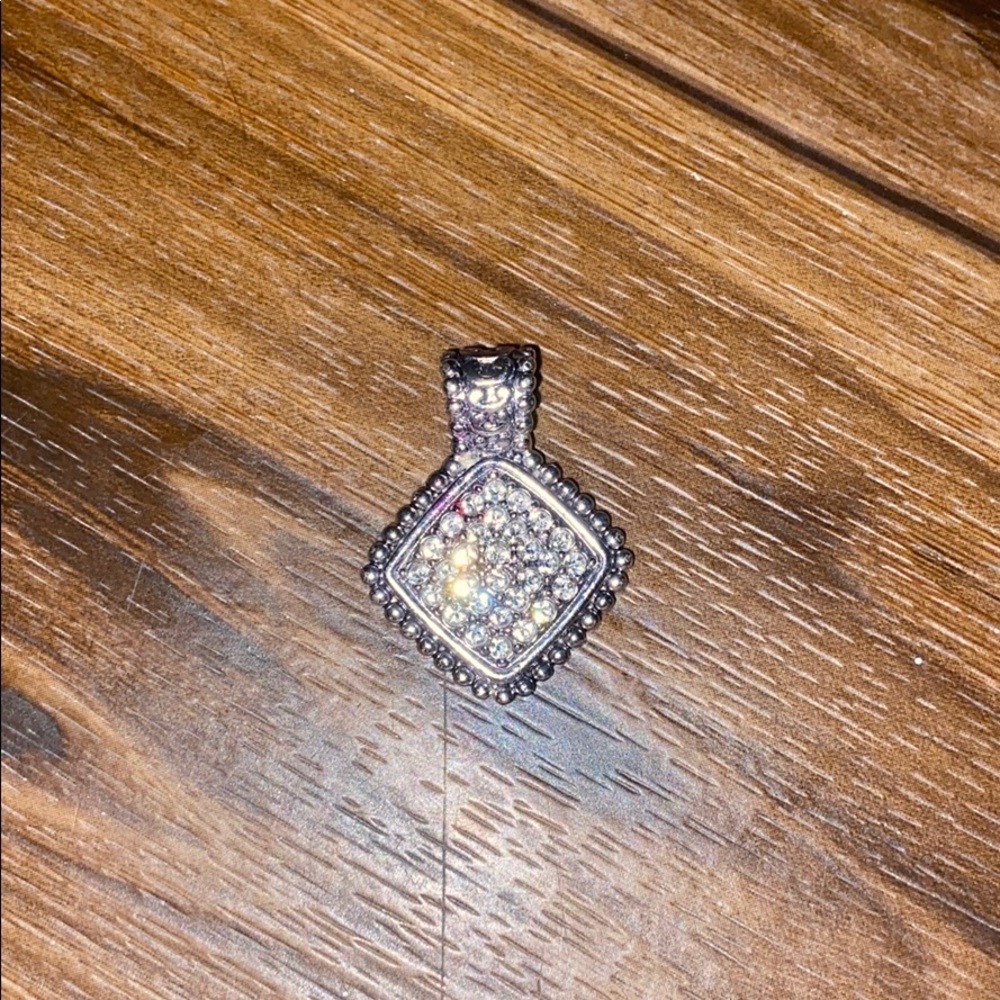 Silver diamond necklace pendent